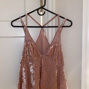Blush Velvet Tank Top